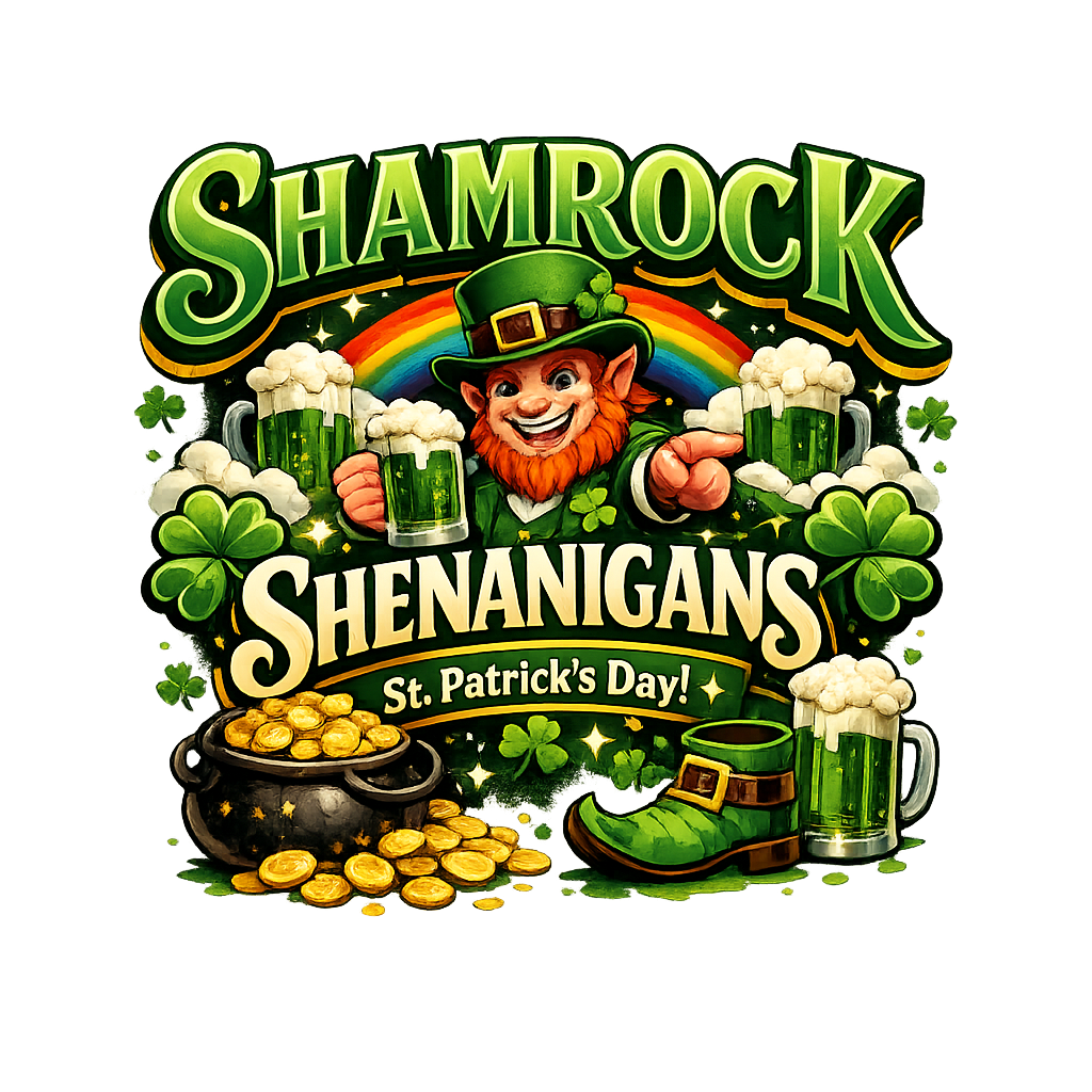 LUCKY St. Patrick's Day Shamrock Leprechaun