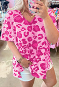 Pink Leopard Print  T