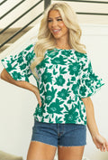 Bloom & Breeze Floral Top [Green]