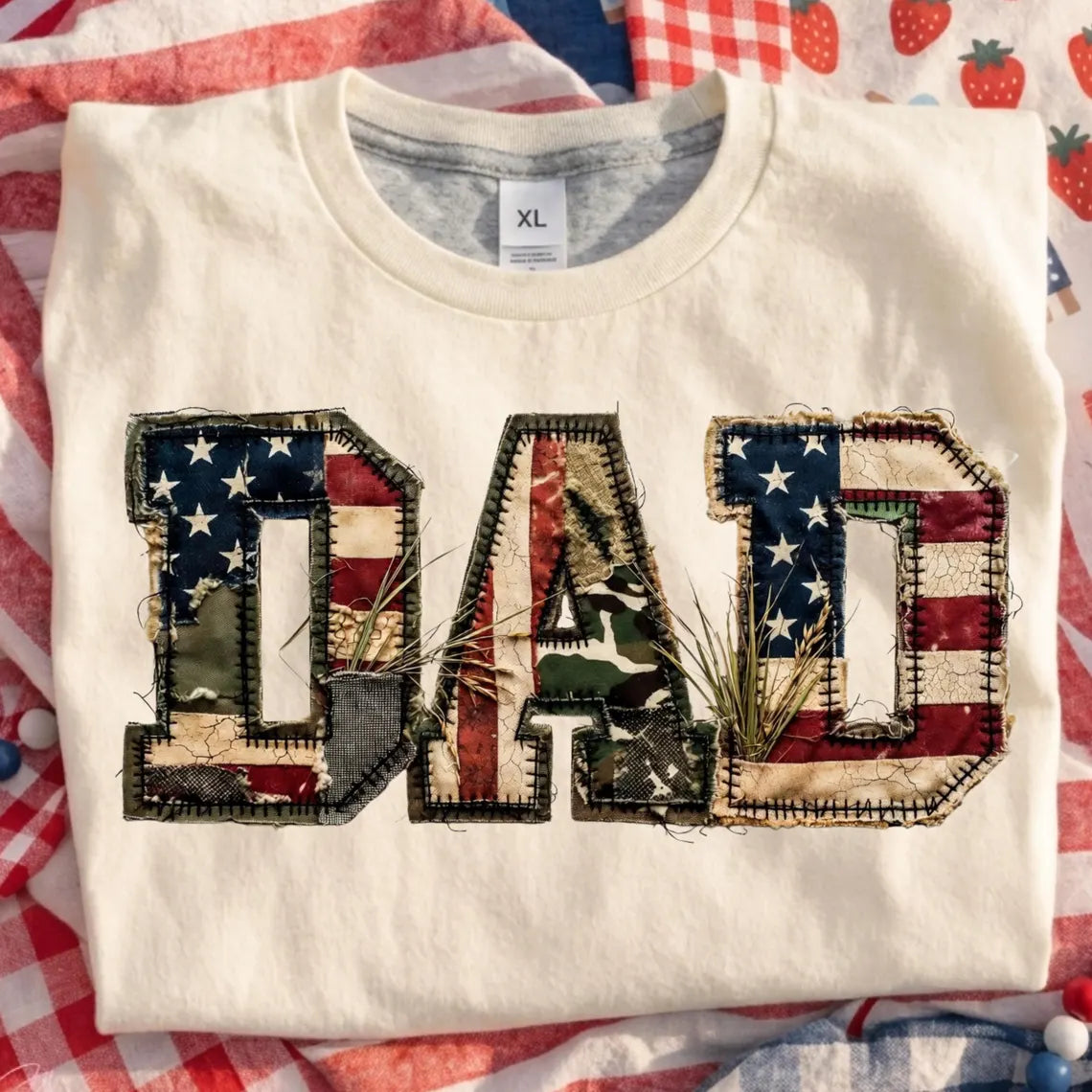 Patriotic Camo DAD Graphic Tee