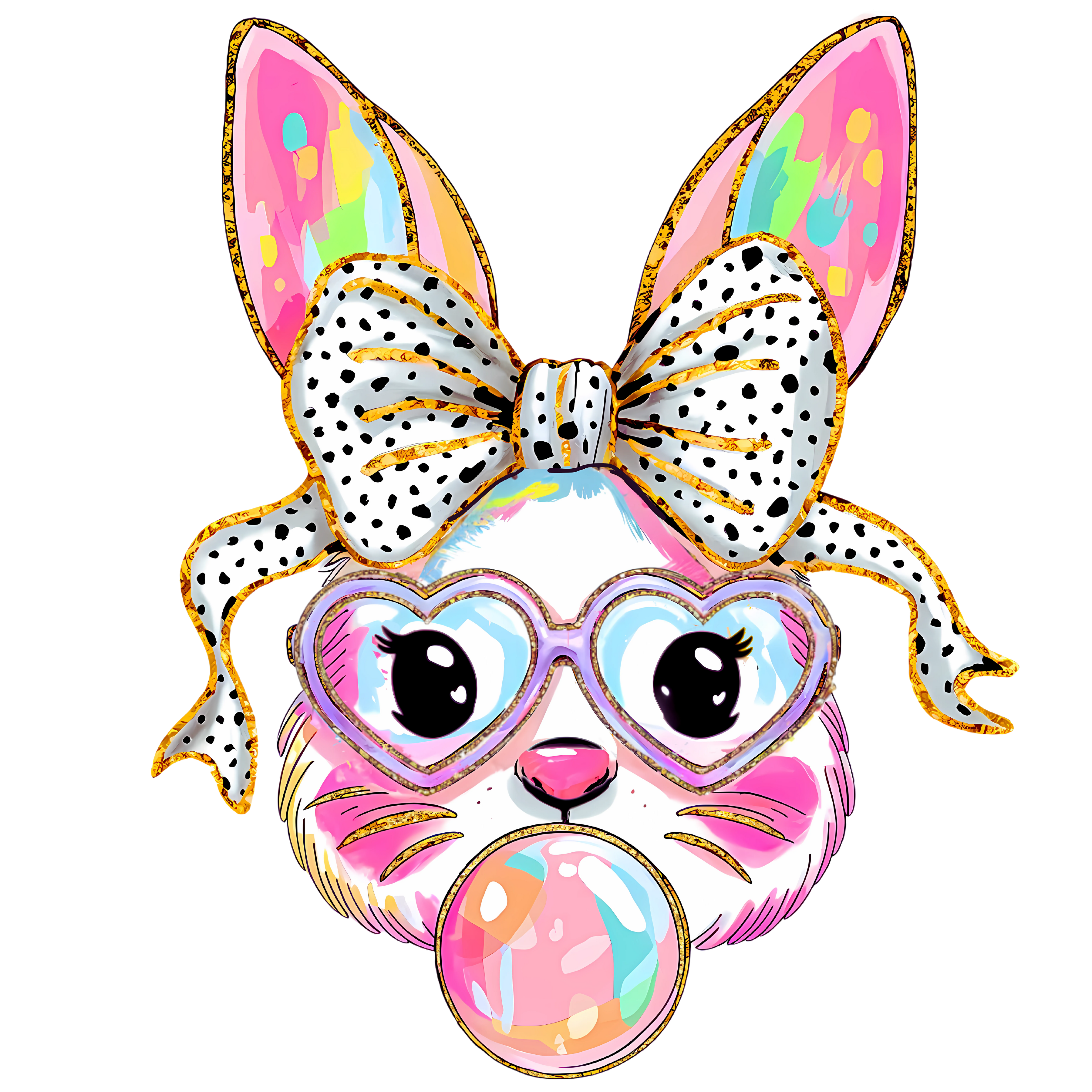 Sassy Iridescent Bunny Graphic Tee